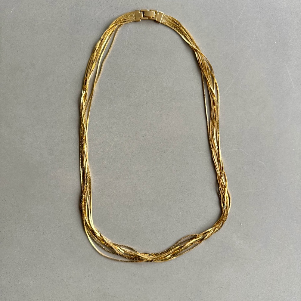 1980s Liquid Gold Chain Necklace